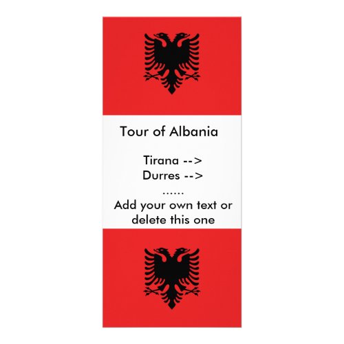 Rack Card with Flag of Albania