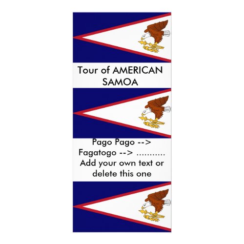 Rack Card with Flag of American Samoa USA