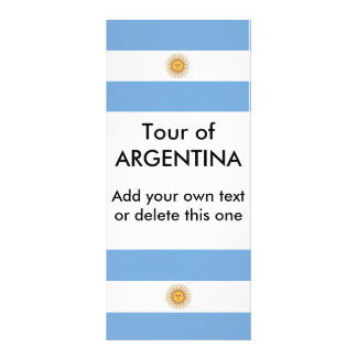 Rack Card with Flag of Argentina