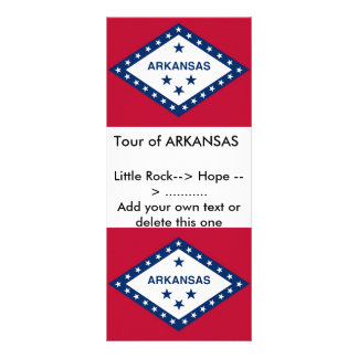 Rack Card with Flag of Arkansas, U.S.A.