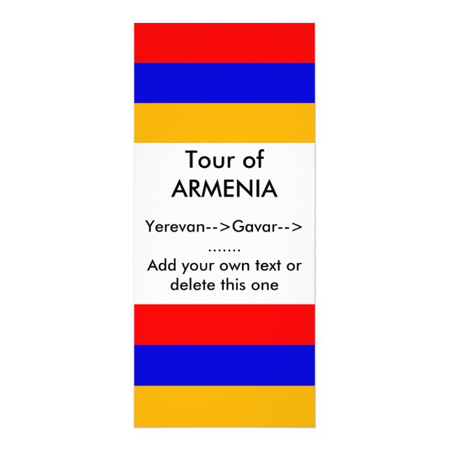 Rack Card with Flag of Armenia (Front)
