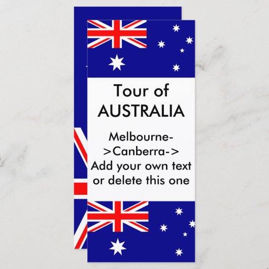 Rack Card with Flag of Australia (Front/Back)