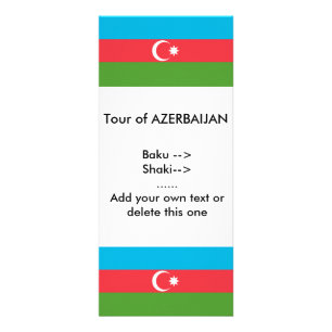 Rack Card with Flag of Azerbaijan
