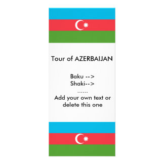 Rack Card with Flag of Azerbaijan