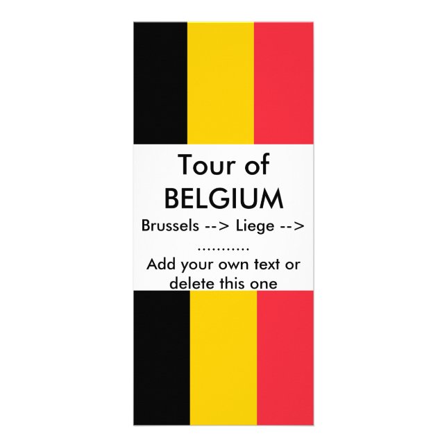 Rack Card with Flag of Belgium (Front)