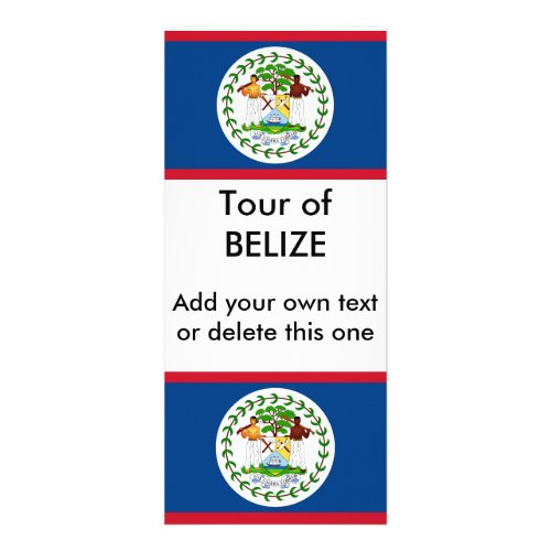 Rack Card with Flag of Belize