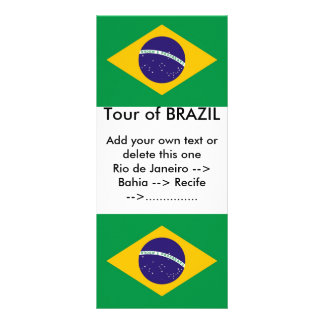 Rack Card with Flag of Brazil