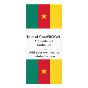Rack Card with Flag of Cameroon