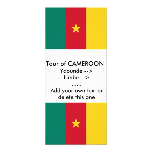 Rack Card with Flag of Cameroon (Front)
