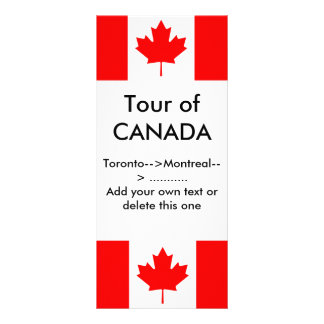 Rack Card with Flag of Canada