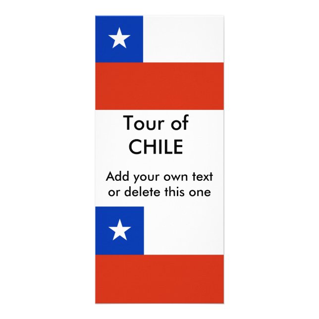 Rack Card with Flag of Chile (Front)