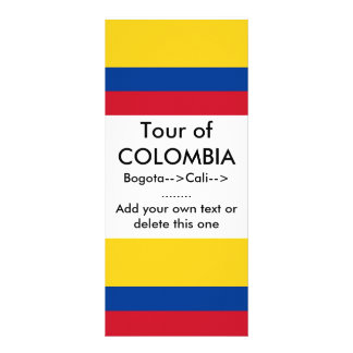 Rack Card with Flag of Colombia