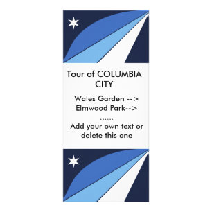Rack Card with Flag of Columbia, South Carolina