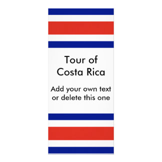 Rack Card with Flag of Costa Rica