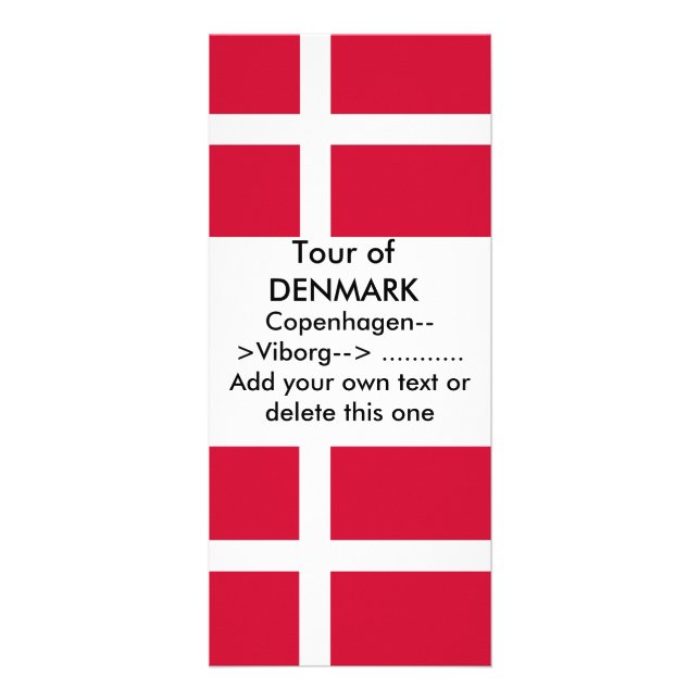 Rack Card with Flag of Denmark (Front)