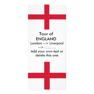 Rack Card with Flag of England