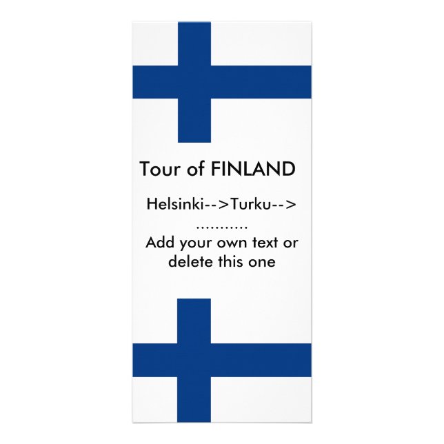 Rack Card with Flag of Finland (Front)