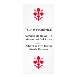 Rack Card with Flag of Florence, Italy