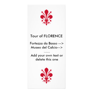 Rack Card with Flag of Florence, Italy