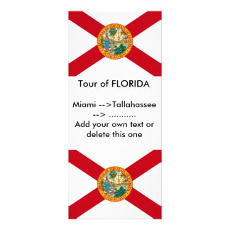 Rack Card with Flag of Florida, U.S.A.