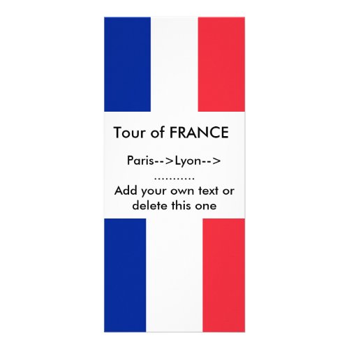 Rack Card with Flag of France