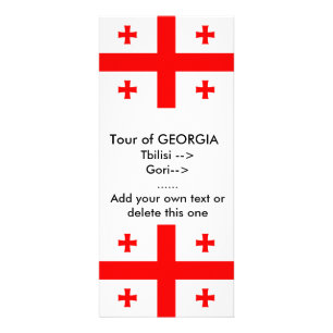 Rack Card with Flag of Georgia