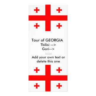 Rack Card with Flag of Georgia