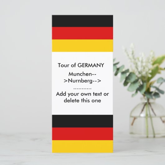 Rack Card with Flag of Germany (Standing Front)