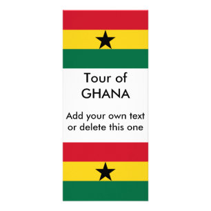 Rack Card with Flag of Ghana