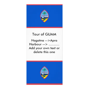 Rack Card with Flag of Guam, U.S.A.