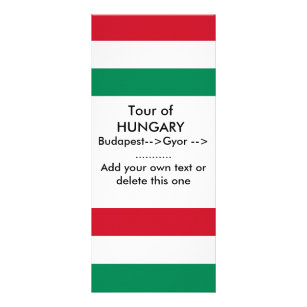 Rack Card with Flag of Hungary