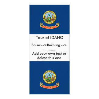 Rack Card with Flag of Idaho, U.S.A.