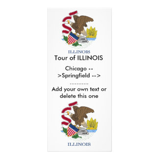 Rack Card with Flag of Illinois, U.S.A.