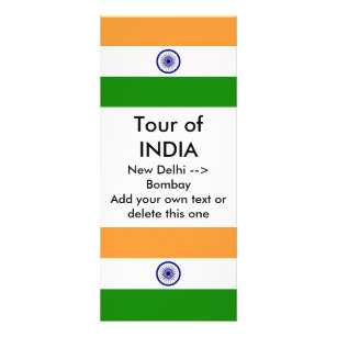 Rack Card with Flag of India