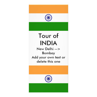 Rack Card with Flag of India