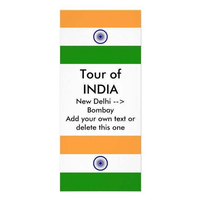 Rack Card with Flag of India (Front)
