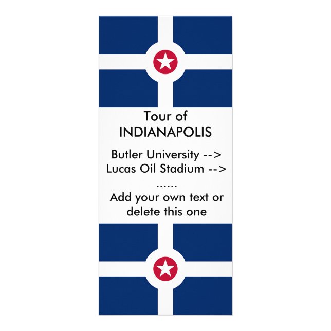 Rack Card with Flag of Indianapolis, U.S.A. (Front)