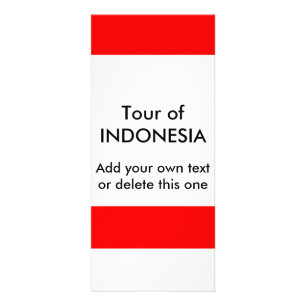 Rack Card with Flag of Indonesia