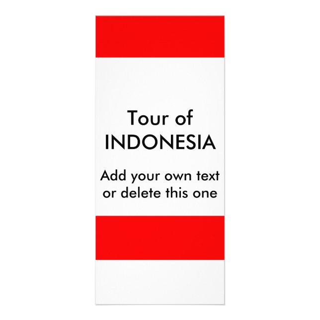 Rack Card with Flag of Indonesia (Front)