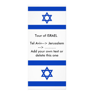 Rack Card with Flag of Israel