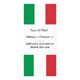 Rack Card with Flag of Italy