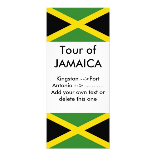 Rack Card with Flag of Jamaica