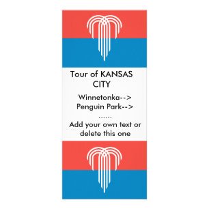 Rack Card with Flag of Kansas City, USA