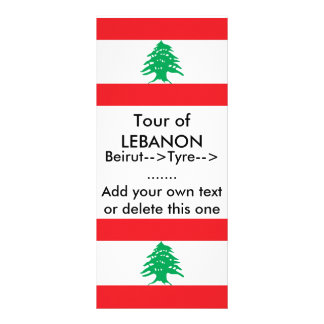 Rack Card with Flag of Lebanon