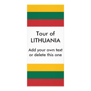 Rack Card with Flag of Lithuania