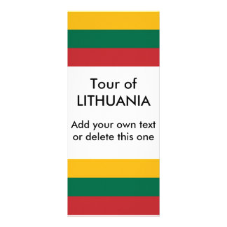 Rack Card with Flag of Lithuania