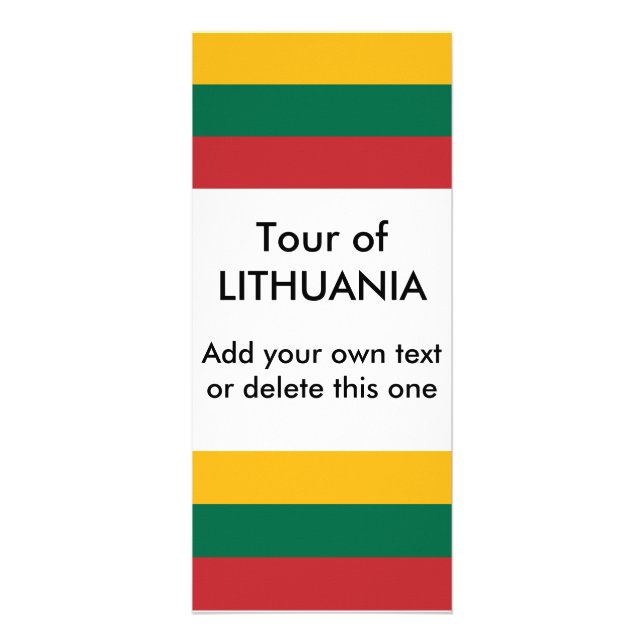 Rack Card with Flag of Lithuania (Front)