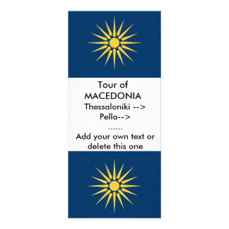 Rack Card with Flag of Macedonia