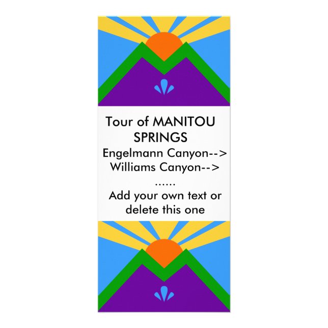 Rack Card with Flag of Manitou Springs (Front)