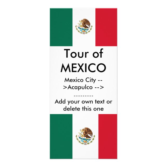 Rack Card with Flag of Mexico (Front)